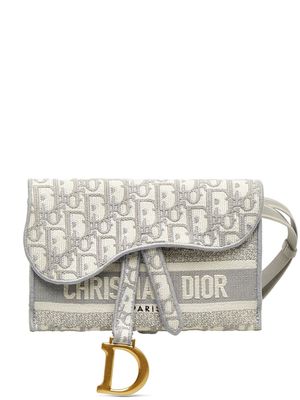 Christian Dior 2021 pre-owned Oblique Saddle belt bag - Grey