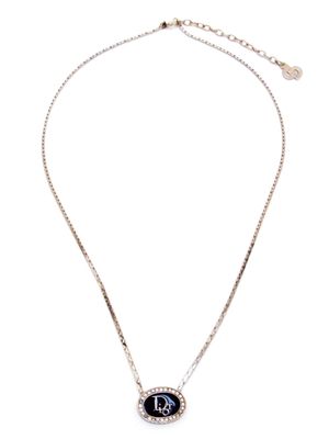 Christian Dior logo-pendant chain necklace - Gold