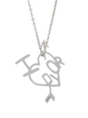 Christian Dior Pre-Owned 1990-2000 I heart Dior pendant necklace - Silver