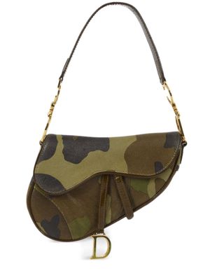 Christian Dior Pre-Owned 2000 pre-owned mini Saddle camouflage handbag - Green