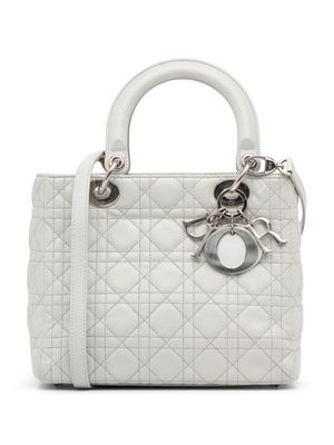 Christian Dior Pre-Owned 2011 pre-owned medium Cannage Lady Dior handbag - White