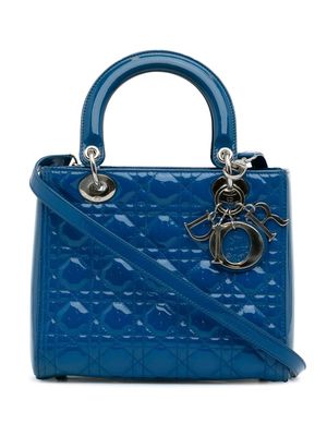 Christian Dior Pre-Owned 2014 medium Cannage Lady Dior two-way bag - Blue