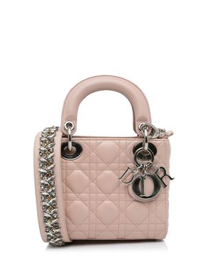 Christian Dior Pre-Owned 2016 mini Cannage Lady Dior two-way handbag - Pink