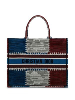 Christian Dior Pre-Owned 2019 pre-owned large French Flag Book tote bag - Blue