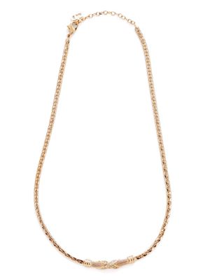 Christian Dior Pre-Owned 2019 rhinestone-embellished pendant necklace - Gold