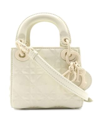 Christian Dior Pre-Owned 2022 pre-owned micro Cannage Lady Dior handbag - White