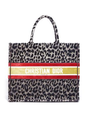 Christian Dior pre-owned Book leopard-print tote bag - Brown
