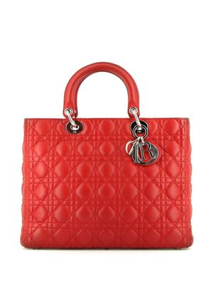 Christian Dior pre-owned Cannage Lady Dior handbag - Red