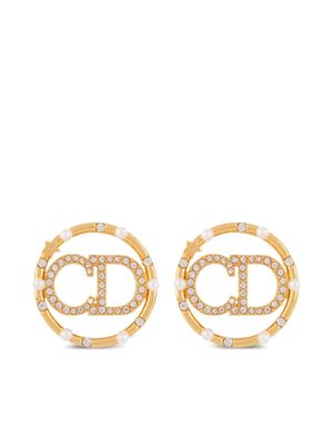 Christian Dior pre-owned CD logo earrings - Gold