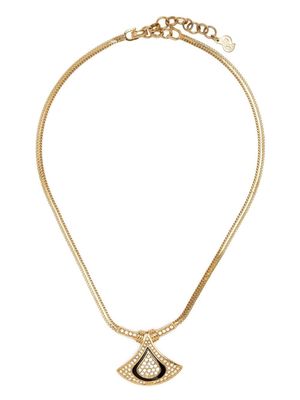 Christian Dior pre-owned crystal pendant necklace - Gold