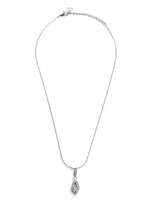 Christian Dior Pre-Owned crystal-pendant silver-plated necklace