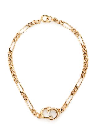 Christian Dior Pre-Owned figaro chain CD-logo bracelet - Gold