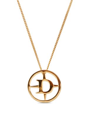 Christian Dior Pre-Owned logo-charm chain necklace - Gold