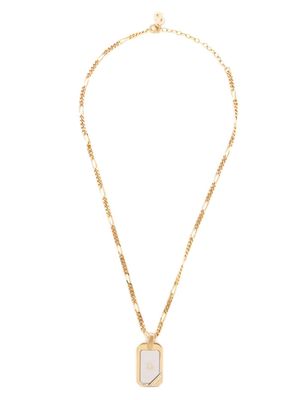 Christian Dior pre-owned logo-pendant chain necklace - Gold