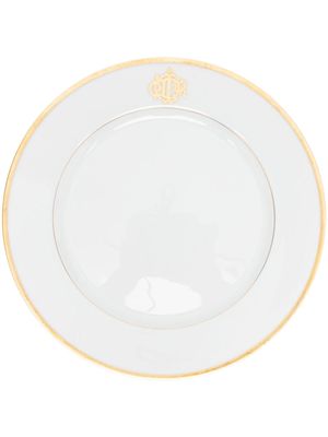 Christian Dior pre-owned logo-stamped porcelain plate - White