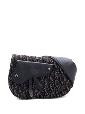 Christian Dior pre-owned Oblique Saddle crossbody bag - Black