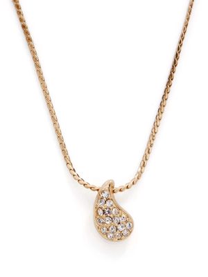 Christian Dior Pre-Owned pre-owned rhinestone pendant necklace - Gold