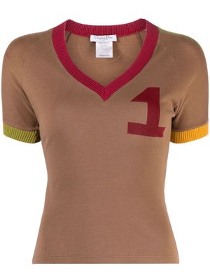 Christian Dior pre-owned Rasta number-print T-shirt - Brown