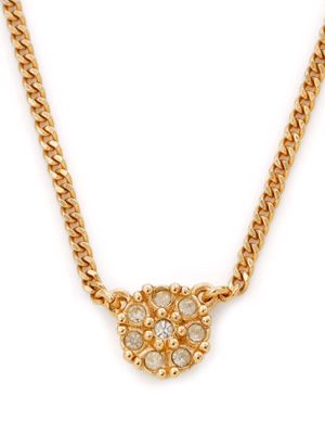 Christian Dior Pre-Owned rhinestone-embellished chain necklace - Gold
