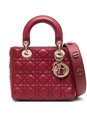 Christian Dior pre-owned small Cannage Lady Dior handbag - Red