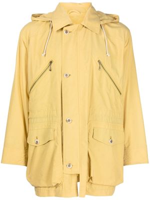 Christian Dior pre-owned Sportswear hooded coat - Yellow