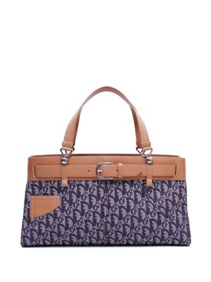 Christian Dior pre-owned Trotter belted handbag - Blue