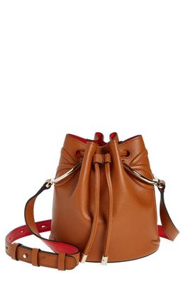 Christian Louboutin By My Side Grained Calfskin Leather Bucket Bag in C131 Cuoio/Cuoio