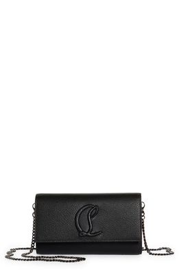 Christian Louboutin By My Side Leather Wallet on a Chain in Black/Black