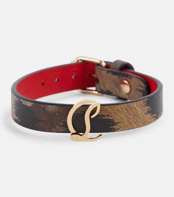 Christian Louboutin CL animal-print leather bracelet
