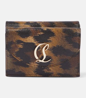 Christian Louboutin CL debossed leopard-print leather wallet