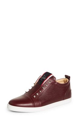 Christian Louboutin F.A.V Fique A Vontade Low Top Sneaker in Bordeaux
