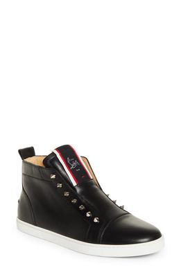 Christian Louboutin F.A.V Fique A Vontade Mid Top Sneaker in Black