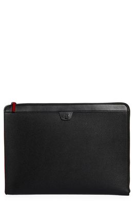 Christian Louboutin For Rui Calfskin Zip Pouch in Black/Loubi