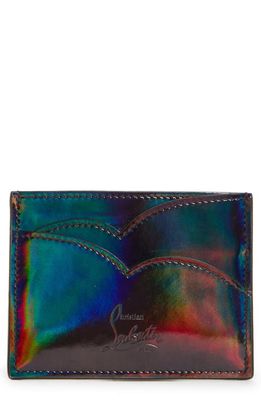 Christian Louboutin Hot Chick Patent Leather Card Case in Black