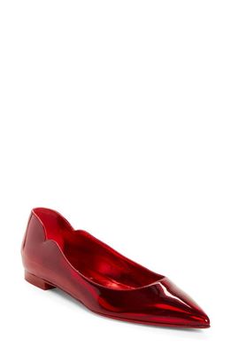 Christian Louboutin Hot Chickita Pointed Toe Flat in Loubi Red
