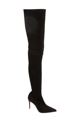 Christian Louboutin Kate Alta Pointed Toe Over the Knee Boot in Bk01 Black