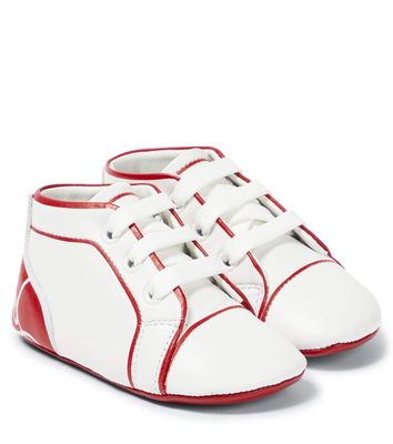 Christian Louboutin Kids Baby Funnyto leather sneakers