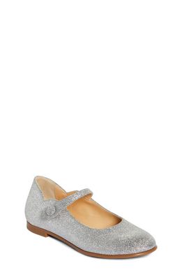 Christian Louboutin Kids' Melodie Chick Glitter Mary Jane in Silver