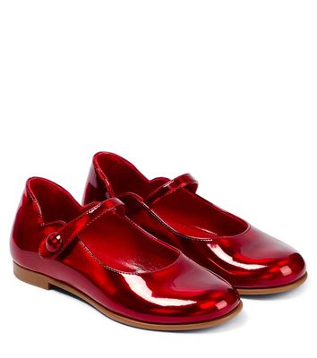 Christian Louboutin Kids Melodie Chick patent leather ballet flats
