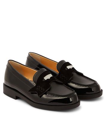 Christian Louboutin Kids Mini Penny patent leather loafers