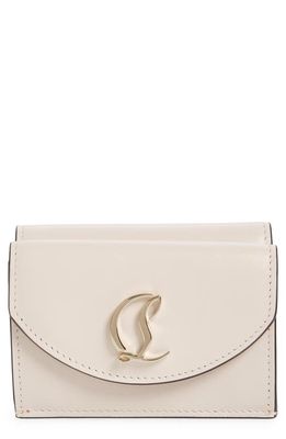 Christian Louboutin Loubi 54 Compact Leather Wallet in 5446 Leche/Gold