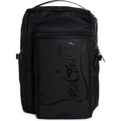 Christian Louboutin Loubideal Canvas & Rubber Backpack in Black/Black/Black 