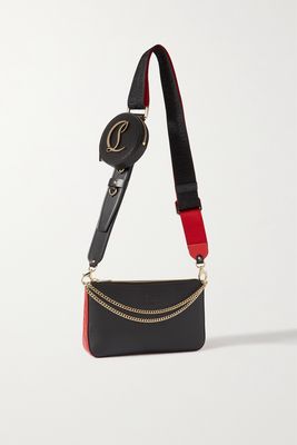 Christian Louboutin - Loubila Chain-embellished Leather Shoulder Bag - Black