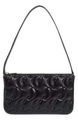 Christian Louboutin Loubila Monogram Quilted Leather Shoulder Bag in Cm53 Black/Black