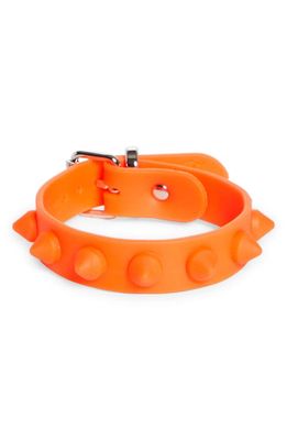 Christian Louboutin Loubilink Rubber Spike Bracelet in Fluo Orange