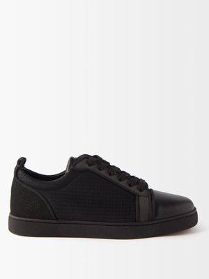 Christian Louboutin - Louis Junior Leather And Ripstop Trainers - Mens - Black