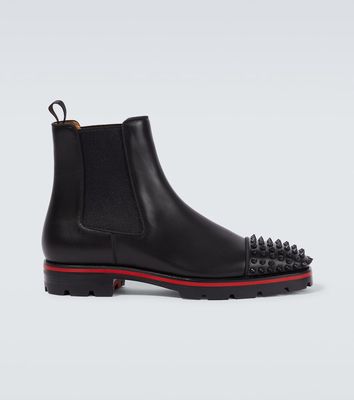 Christian Louboutin Melon Spikes leather Chelsea boots