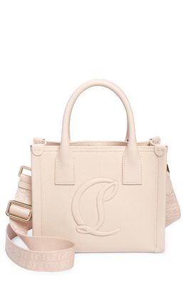 Christian Louboutin Mini By My Side Grained Leather East/West Tote in Leche/Leche/Leche