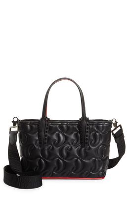Christian Louboutin Mini Cabat Quilted Leather Tote in Black/Black