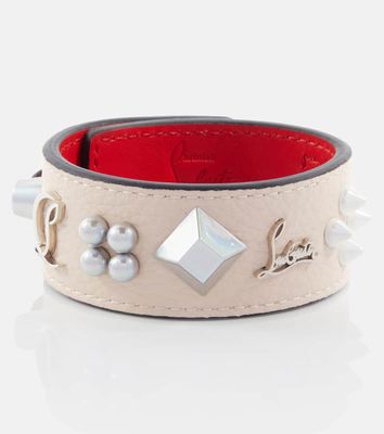 Christian Louboutin Paloma embellished leather bracelet
